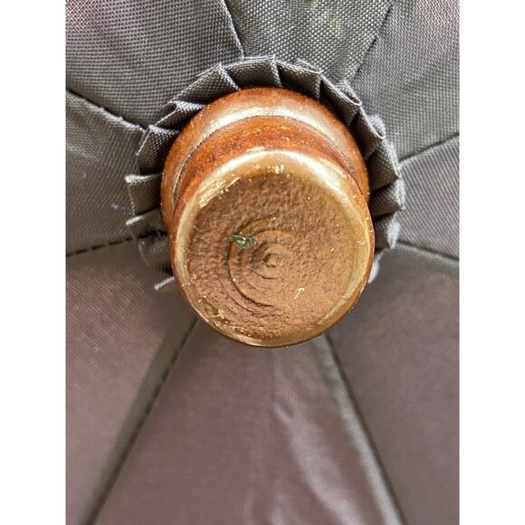 Vintage Yves St Laurent Opium for Men Push Button Umbrella with Wooden J Handle - Picture 8 of 16